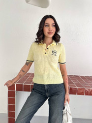 Футболка - поло жіноча з м'яким коміром, трикотаж м. 77008 (р: 42-46) №823306