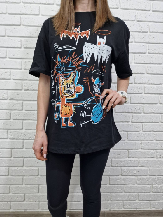 Футболка, р. M,L,XL, коттон, 7 кольорів в упаковці 3 штуки №805884 - Dance WE1051