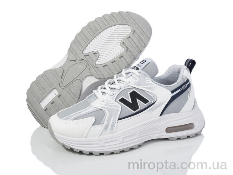 Кросівки HD38(149-24) white-grey р: 36-41, в упаковці: 8 пар, купити тільки гуртом - 969279