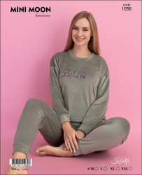 Піжама жіноча, французький велюр, м.1032 (р. S/M, L, XL, 2XL ), в упаковці 4 штуки №334437