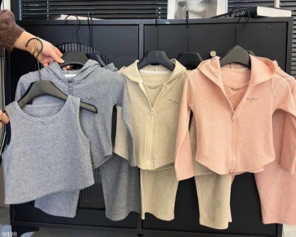 Костюм дитячий, трикотаж, м.9928 (р. 80-120 ), 3 кольори, в упаковці 5 штук №346359 - 