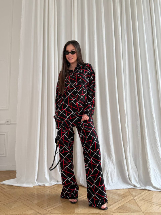 Костюм жіночий, штапель, м. 1708 (р: 42-44, 46-48) №710132 - GrandFashion AV4663 м. 1708