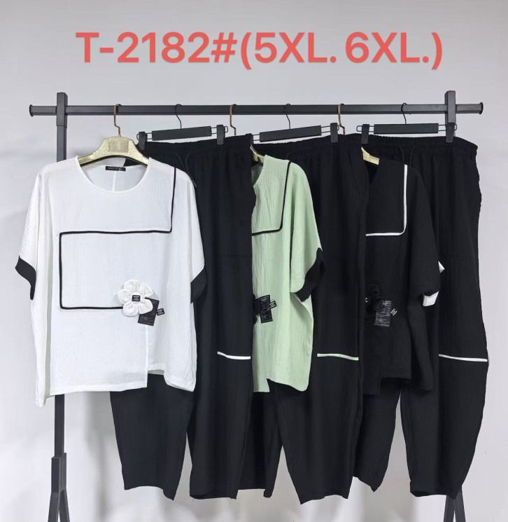 Костюм жіночий поліестер м.Т-2182 (Розмір: 5XL-6XL) 3 кольори в упаковці 5 штук №761554 - Saint Zel3317