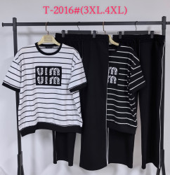Костюм жіночий котон м.Т-2016 (Розмір: 3XL-4XL) мікс кольорів в упаковці 5 штук №762238
