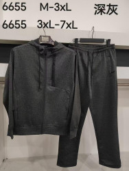 Спортивний костюм чоловічий, трикотаж, м.6655 (Розмір: 3XL-7XL ), 2 кольори, в упаковці 5 шт. №332306