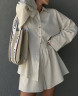Костюм жіночий з сорочкою та шортами, льон м. 599 (р. S-M, M-L) беж №414771 - 