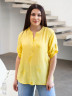 Блузка жіноча льон з вишивкою , м.209, (Розмір: XL-4XL), 8 кольорів, в упаковці 4 штуки, №751816 -  Coolme WE3111