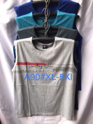 Майка чоловіча, котон, м.А90 (р. XL-5XL ), мікс кольорів, в упаковці 5 шт. №326576
