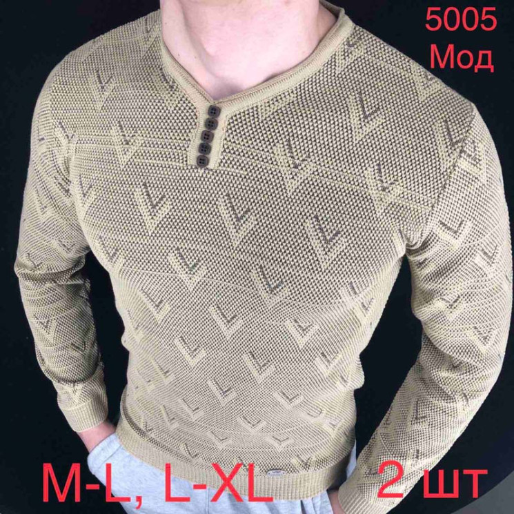 Светр Vip Stones р 46-50 Чоловіча 5005 l.yellow - Nadiyka BG/PO2161-2162