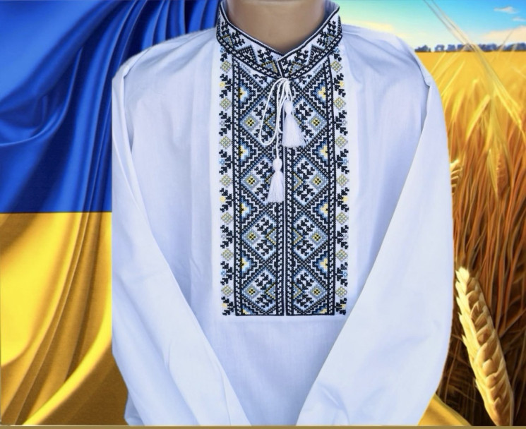 Вишиванка дитяча, паплін (розміри: 1-5 років ), в упаковці 5 штук №342762 - Delux 909