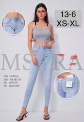Джинси жіночімом скінні , м.13-6,  (р: XS-XL) в упаковці 6 шт. №750633