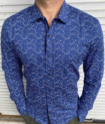 Сорочка No Brand р M-2XL Чоловіча S2991 blue