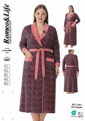 Халат жіночий "3665" котон (р: XL,2XL,3XL,4XL,5XL) в упаковці 5 шт. №388573