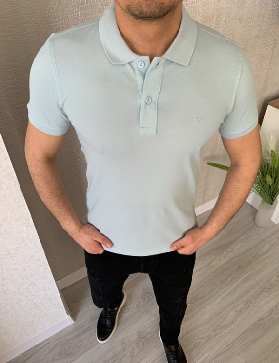 Футболка No Brand р M-2XL Чоловіча Polo S2776 white - NikNumbers SE1041-1042