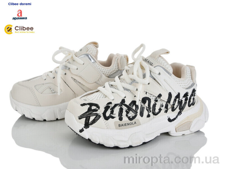 Кросівки 59-1030A beige-black р: 31-37, в упаковці: 7 пар, купити тільки гуртом - 1162433