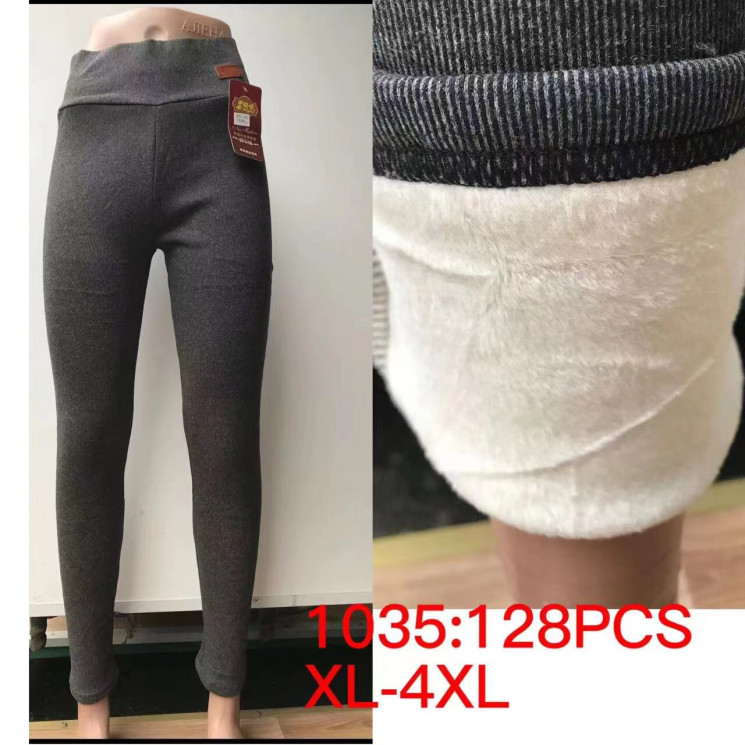 Лосіни жіночі теплі "1035" (р:XL-4XL) сірий в уп. 4 шт №150386 - Leggi GN1422