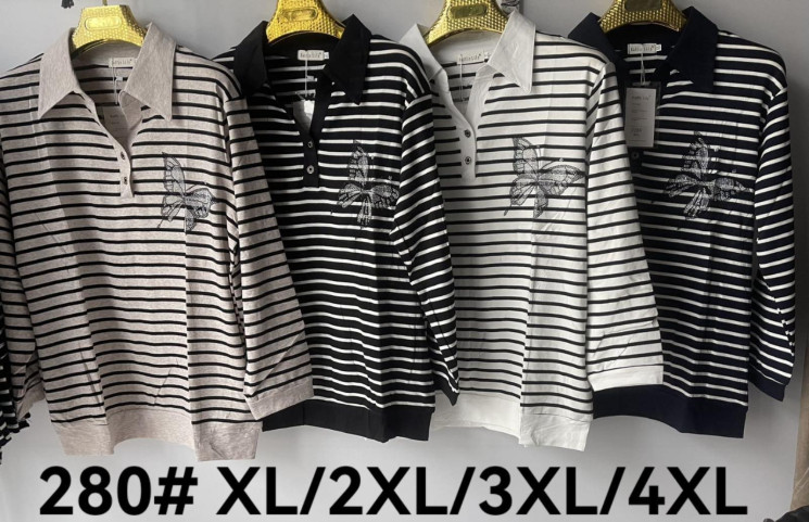 Светр жіночий, трикотаж, м.280 (р. XL-4XL ), 4 кольори, в упаковці 4 штуки №331999 - 