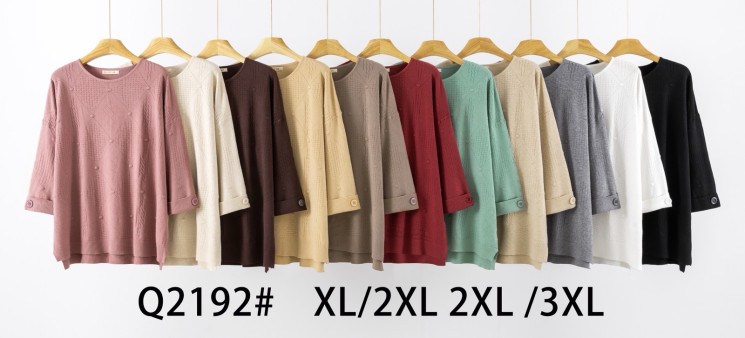 Светр жіночий, кашемір, м.Q2192 (р. XL-3XL ), мікс кольорів, в упаковці 20 штук №338834 - Vanda SE1013