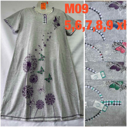 Нічна сорочка жіноча "M09" (р: 5XL-9XL) мікс кольорів, в упаковці 5 шт. №369200