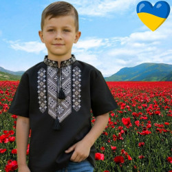 Футболка-вишиванка дитяча, паплін (р: 128-152см) в упаковці 5 шт. №386912