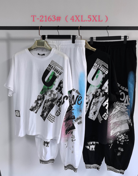 Костюм жіночий котон м.Т-2163 (Розмір: 4XL-5XL) мікс кольорів в упаковці 5 штук №762239 - Saint Zel3317