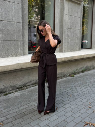 Костюм жіночий "двійка" з поясом, костюмка преміум м. 5720 (р: S, M, L, XL) №829379