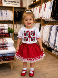 Вишиванка дитяча, паплін (розміри: 2-5 років ), в упаковці 5 штук №346538