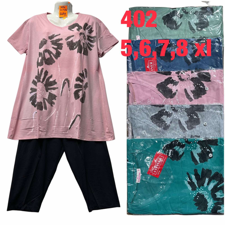 Костюм жіночий "BLD402" трикотаж (р: 5XL,6XL,7XL,8XL) мікс кольорів, в упаковці 5 шт. №366109 - Valentina PA1005