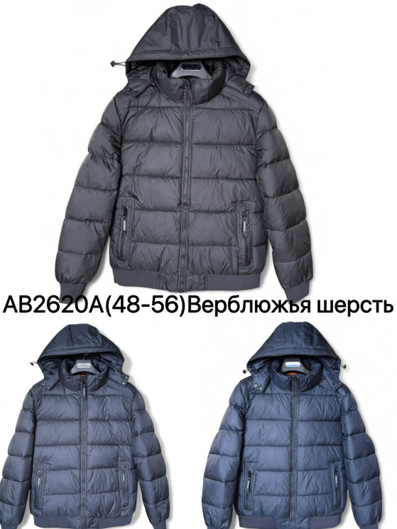 Куртка чоловіча зимова, плащівка, верблюжа шерсть, м. АВ2620А (Розмір: 48-56 ), 3 кольори, в упаковці 5 штук №336552 - 