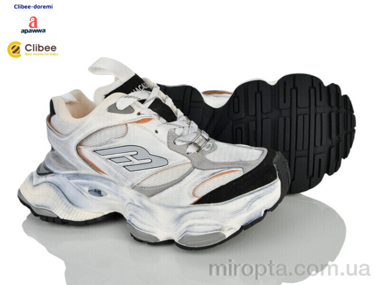 Кросівки AD23881-2 white-black р: 36-40, в упаковці: 5 пар, купити тільки гуртом - 1186182