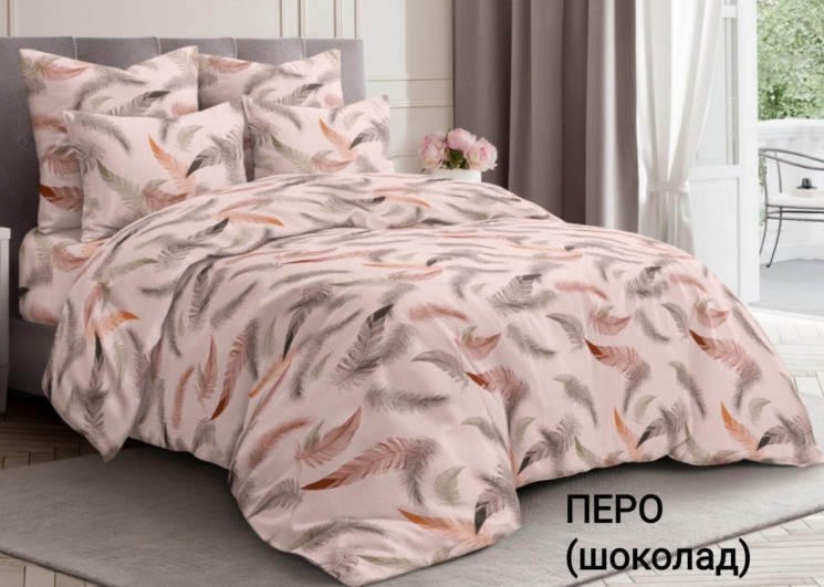 Комплект постільної білизни, бавовна, м. Перо (р: полуторний)  №323796 - Palma RZ3641