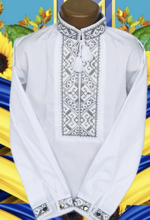 Вишиванка дитяча, паплін (розміри: 1-5 років ), в упаковці 5 штук №342763 - Delux 909