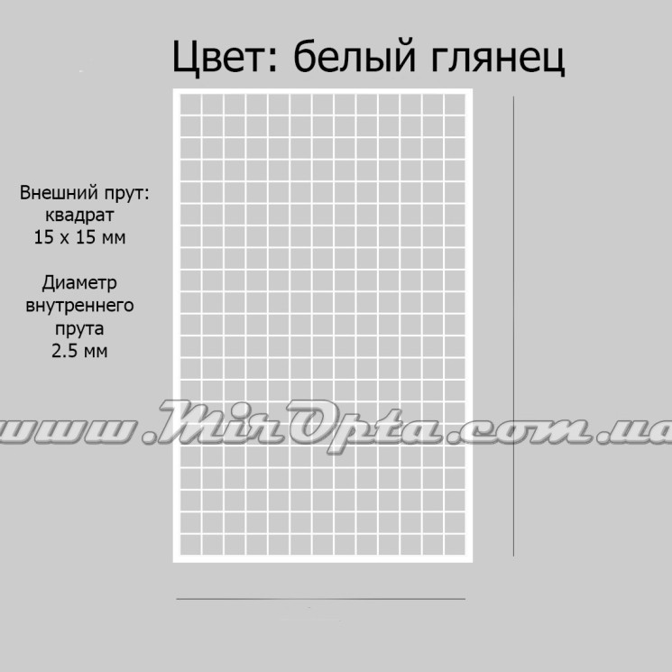Сітка торгова в рамці (2x0.5 м.; рама-квадрат 15x15 мм.; дріт 2.5 мм.) 40000 - Sell