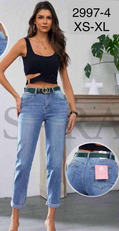 Джинси жіночімом мом бойфренд , м.2997-4,  (р: XS-XL) в упаковці 6 шт. №750634 - UNO2Uva SER1864