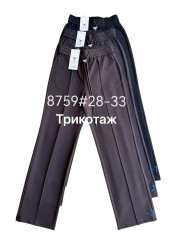 Штани жіночі, трикотаж, м. 8759 (розмір: 28-33 ), 3 кольори, в упаковці 6 штук №347977