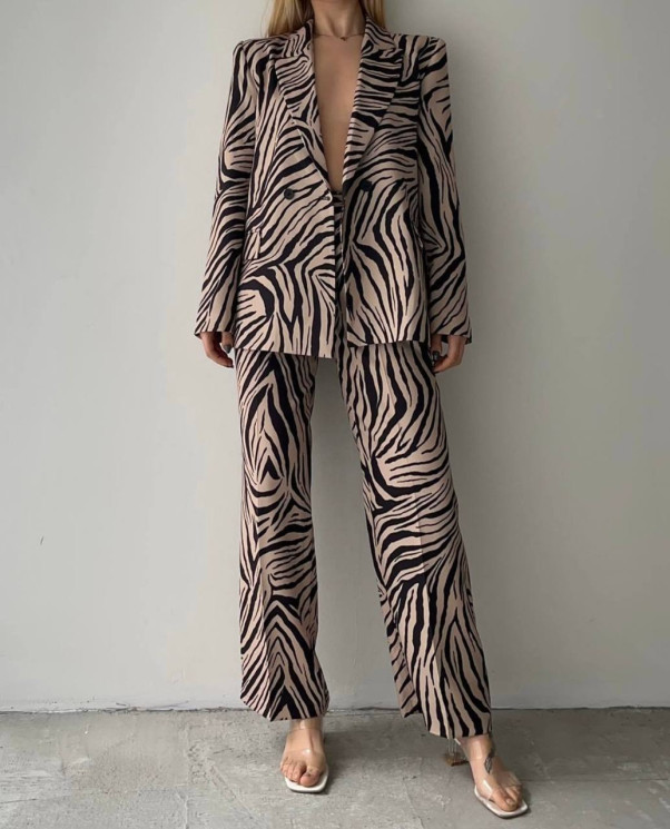 Костюм жіночий, софт принт, м. 1078 (р: 42-44, 44-46) №710667 - PapaFashion RZ6260 м. 1078