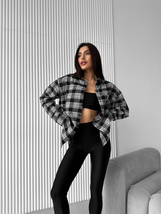 Сорочка жіноча, фланель м. 01 (р. oversize) №406042 - Annver RN4959 мод. 01