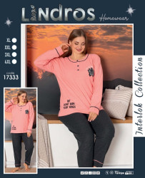 Піжама жіноча "17333" кашемір (р: XL,2XL,3XL,4XL) в упаковці 4 шт. №361236
