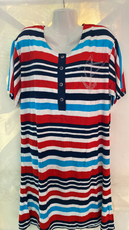 Сукня домашня жіноча, махра (р: XL,2XL,3XL,4XL) в упаковці 4 шт. №367575 - Romex HR1980