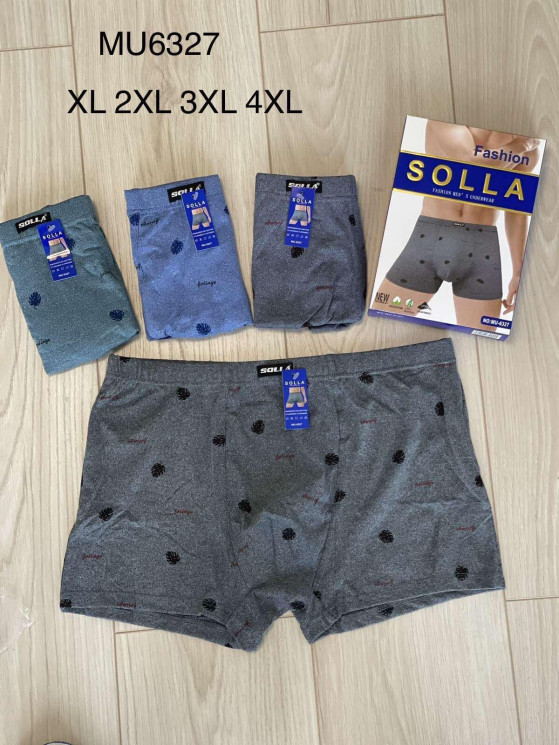 Труси чоловічі, котон, м.MU6327 (розмір: XL-4XL), мікс кольорів, в упаковці 24 шт. №333176 - Chiny 2598
