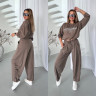 Костюм жіночий з принтом зі страз, двонитка м. SV 761 (р. S, M, L, XL, XXL) мокко №415973 - 