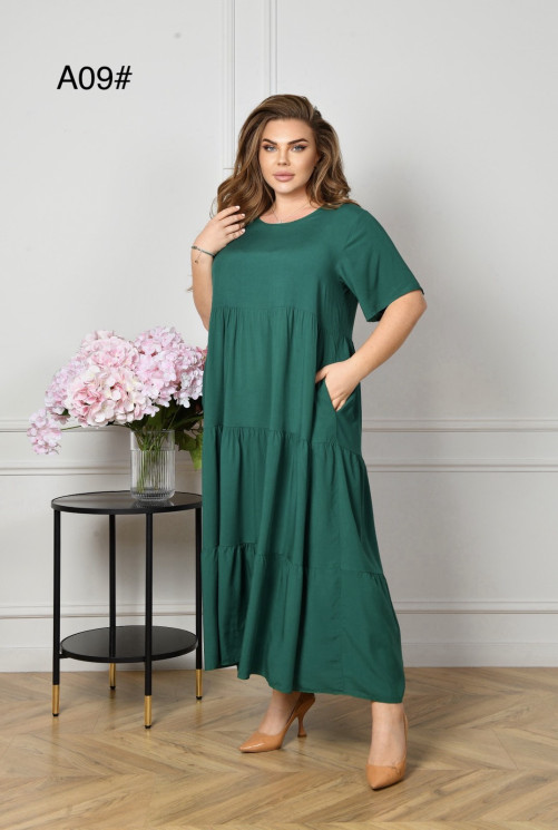 Сукня жіноча, штапель, м.А09 (р. 2XL-4XL), мікс кольорів, в упаковці 12 штук №343501 - Focus zel 1396