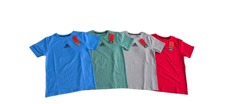 Футболка дитяча Туреччина "Adidas" котон (р: 7-12 років) 4 кольори, в упаковці 5 шт. №385710 - Flask