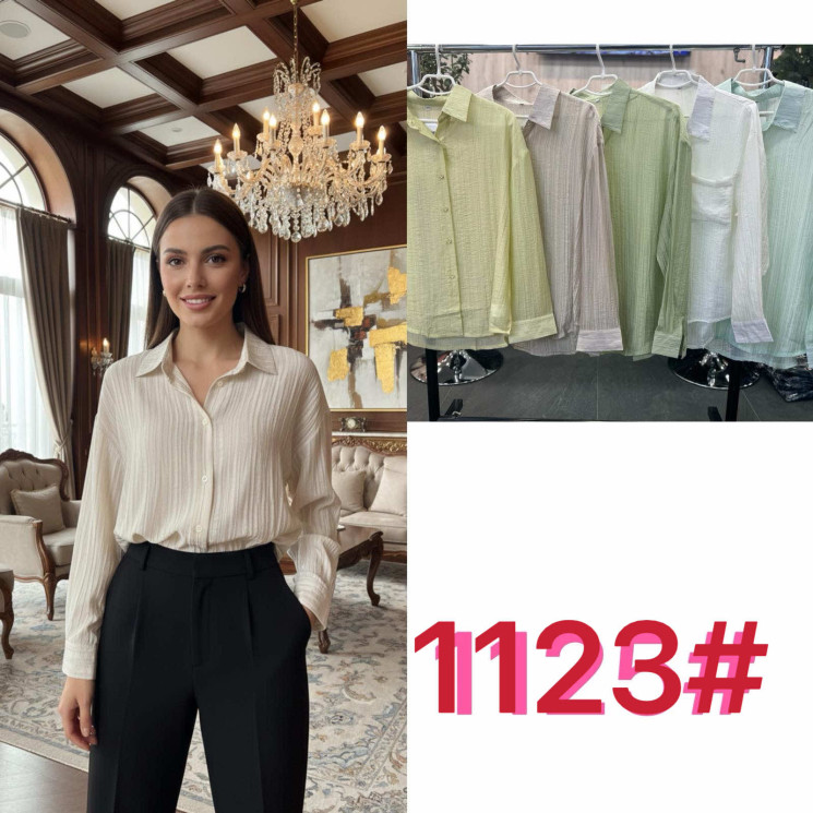 Сорочка жіноча "1123" котон (р: XL-4XL) 5 кольорів, в упаковці 4 шт. №380873 - Kama
