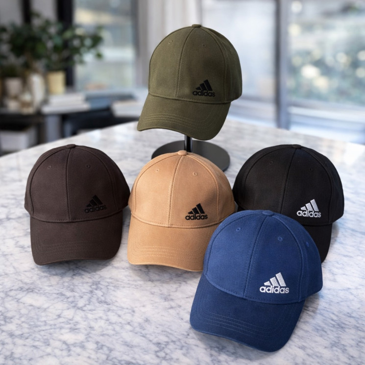 Бейсболка унісекс, котон, м. Adidas (Розмір: 56-59), мікс кольорів, в упаковці 5 штук №347859 - Great