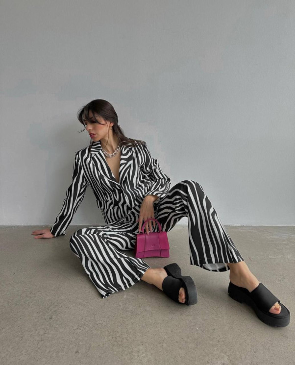 Костюм жіночий, софт принт, м. 1078 (р: 42-44, 44-46) №710668 - PapaFashion RZ6260 м. 1078