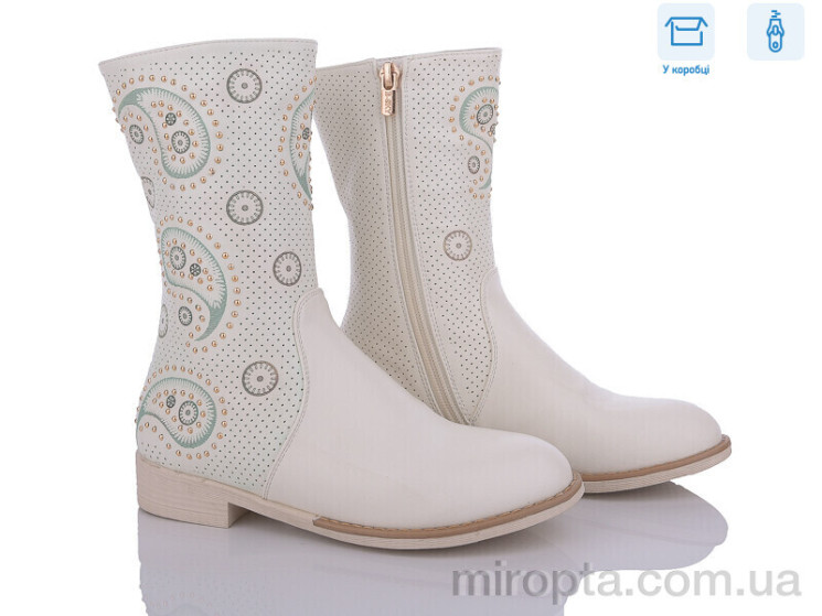 Чоботи H789 beige р: 33-38, в упаковці: 6 пар, купити тільки гуртом - 797473