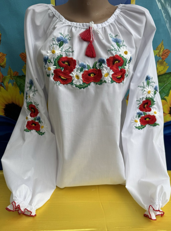Вишиванка дитяча, паплін (розміри: зріст 152-170), в упаковці 4 штуки №310987 - Delux 909