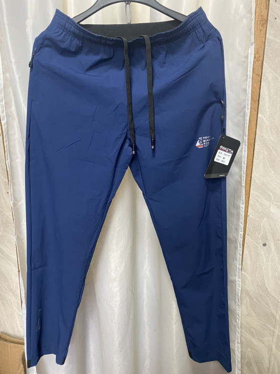 Спортивні штани (Розмір: M-3XL) чоловічі "019" синій колір плащівка в упаковці 5 штук  №819710 - EILIYA WE1206