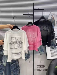 Кофта підліткова "СS29" трикотаж петля (р: 120-170см) 3 кольори, в упаковці 6 шт. №380621